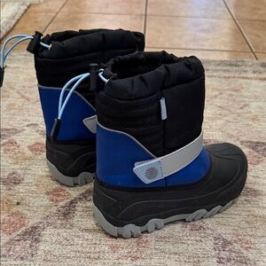 Kids' Black and Blue Winter Boots